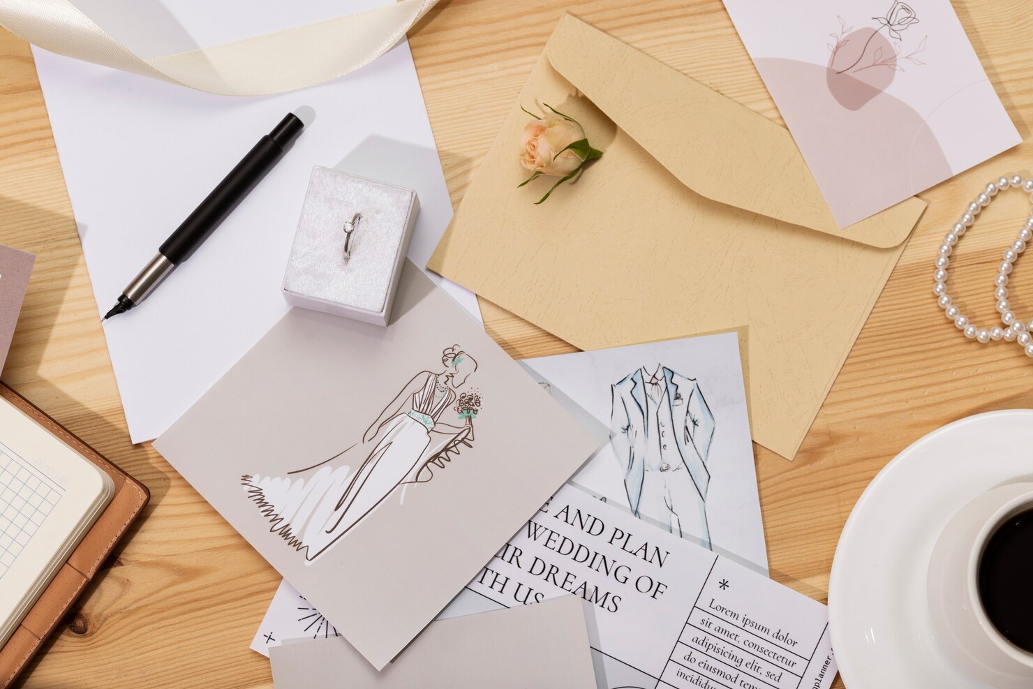Elegant wedding invitation design